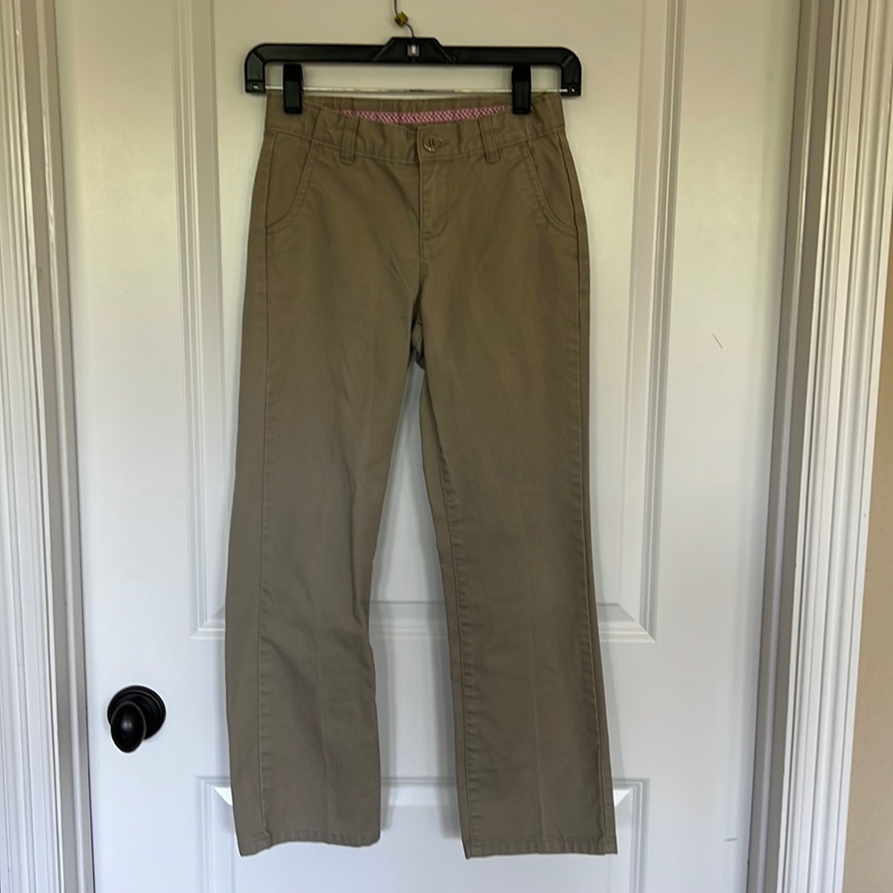 Austin Clothing Company Girls Khaki Pants with Adjustable Waist.